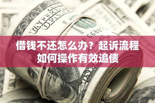 武汉借钱不还怎么办？起诉流程如何操作有效追债