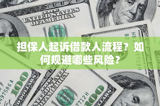 武汉担保人起诉借款人流程？如何规避哪些风险？
