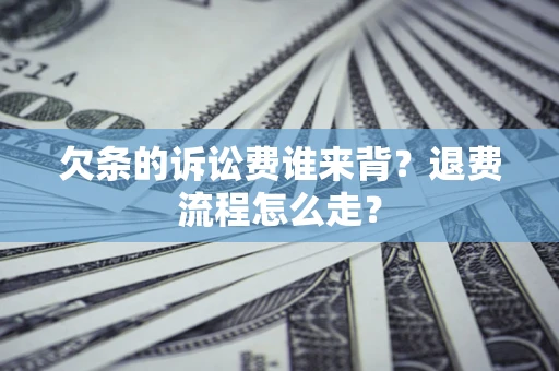 武汉欠条的诉讼费谁来背？退费流程怎么走？